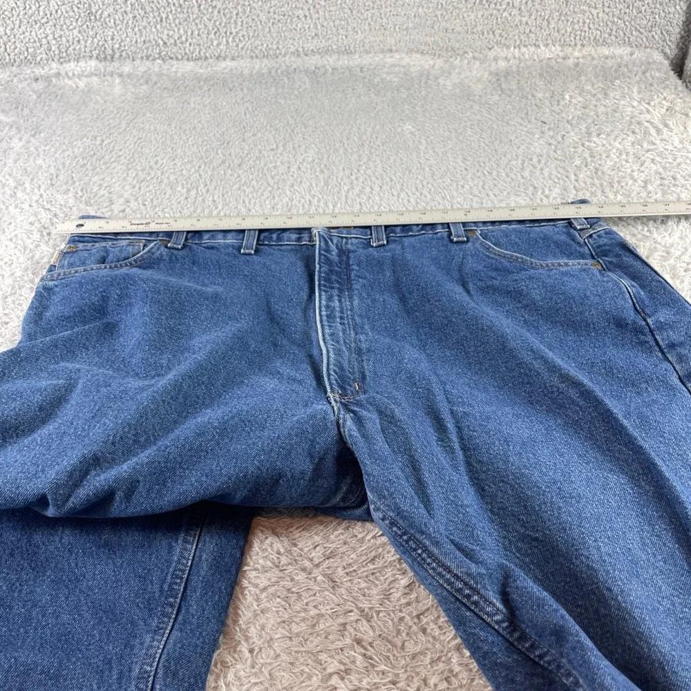 Carhartt B172 Relaxed Fit Flannel Lined Denim Jeans Mens 48x32 Blue